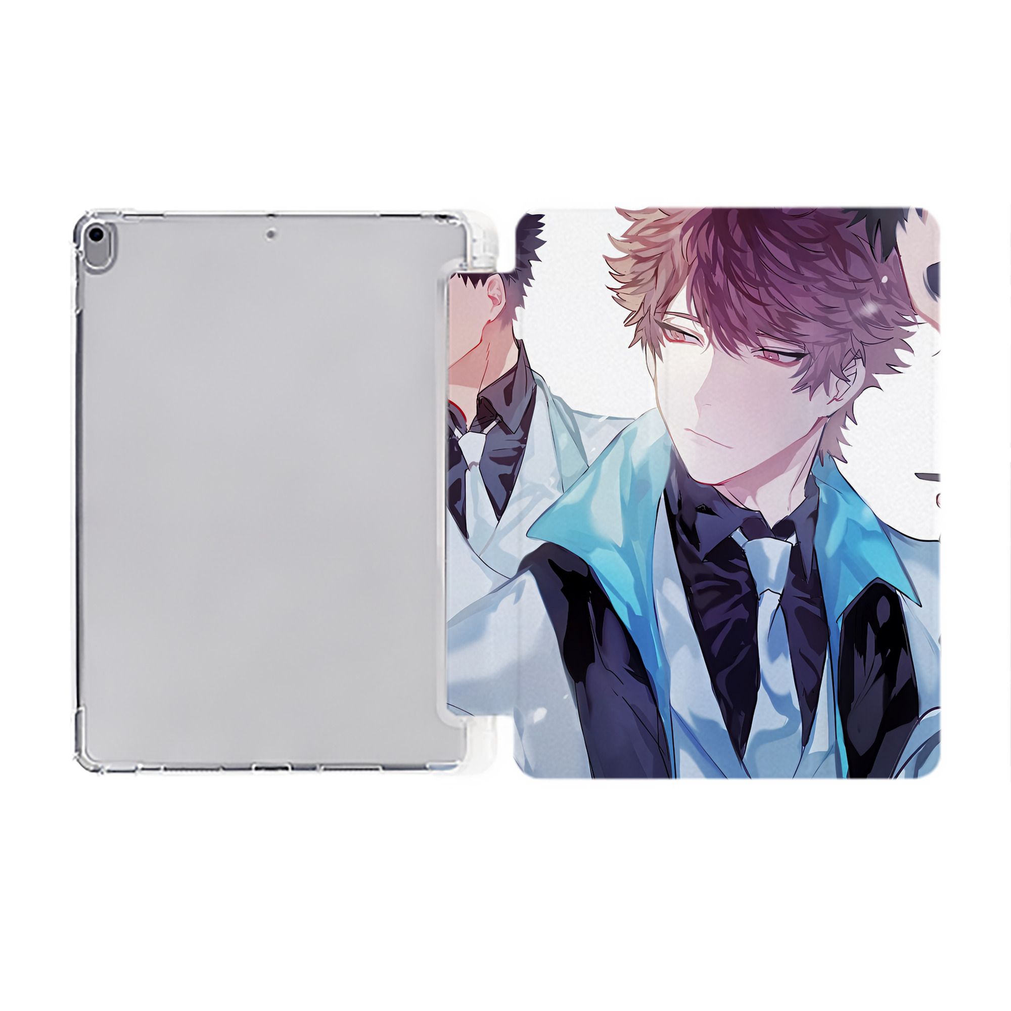 （画像用） ハイキュー!! Haikyu!! IPad ケース ペン収納付き 三つ折りスタンド PUレザー×シリコン 対応機種9.5/10.5/10.9インチ